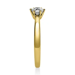 Solitär Ring Damenring 585 Gold Gelbgold Diamant Brillant 0,40 Ct. 6er-Krappe