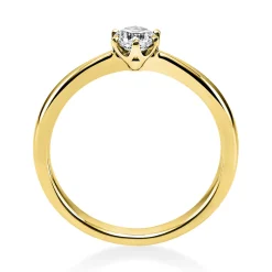 Solitär Ring Damenring 585 Gold Gelbgold Diamant Brillant 0,30 Ct. 6er-Krappe
