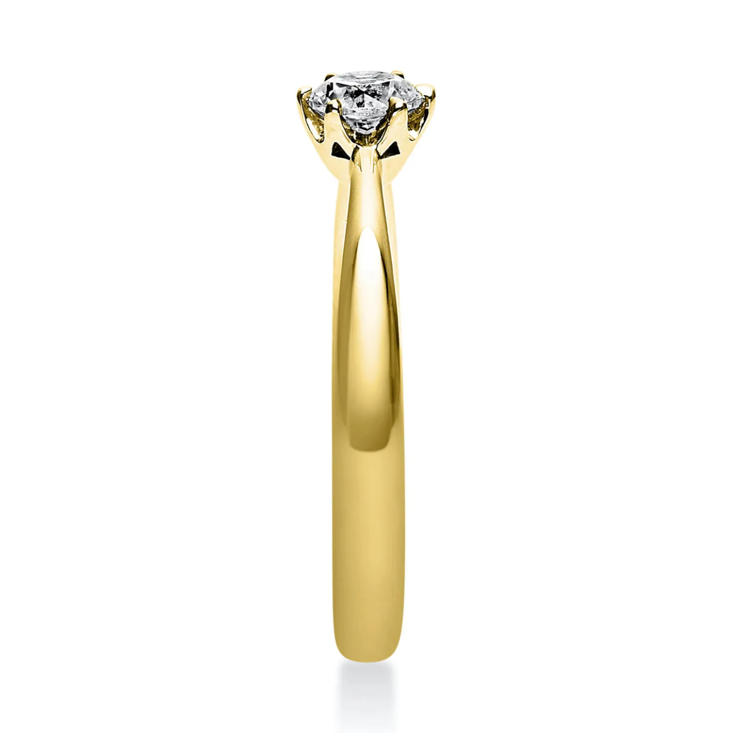 Solitär Ring Damenring 585 Gold Gelbgold Diamant Brillant 0,30 Ct. 6er-Krappe