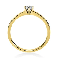Solitär Ring Damenring 585 Gold Gelbgold Diamant Brillant 0,20 Ct. 6er-Krappe