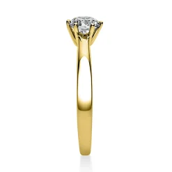 Solitär Ring Damenring 750 Gold Gelbgold Diamant Brillant 0,50 Ct. 6er-Krappe