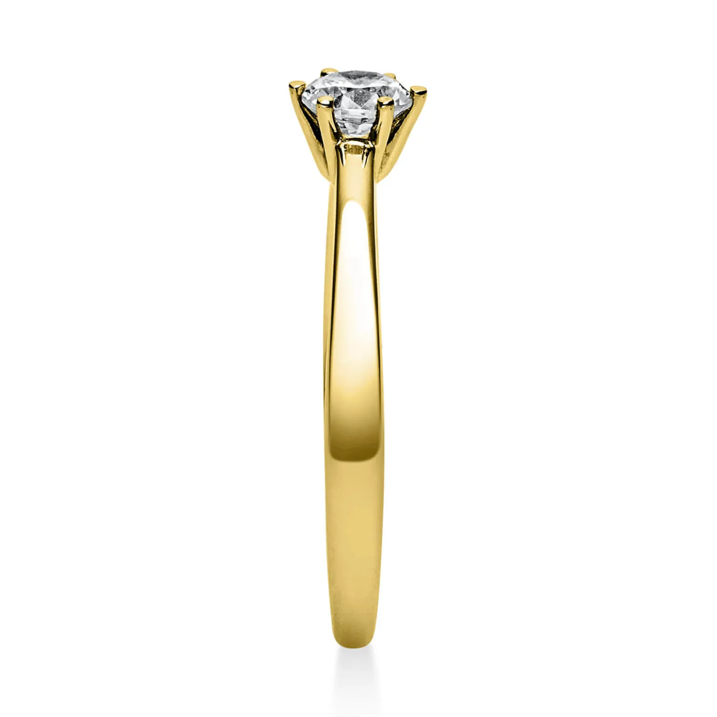 Solitär Ring Damenring 585 Gold Gelbgold Diamant Brillant 0,30 Ct. 6er-Krappe