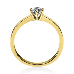 Solitär Ring Damenring 750 Gold Gelbgold Diamant Brillant 0,40 Ct. 6er-Krappe