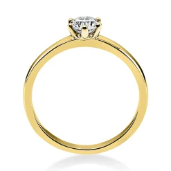 Solitär Ring Damenring 585 Gold Gelbgold Diamant Brillant 0,40 Ct. 6er-Krappe