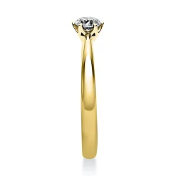 Solitär Ring Damenring 585 Gold Gelbgold mit Diamant Brillant 0,25 Ct 6er-Krappe