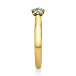 Solitär Ring Damenring 750 Gold Gelbgold mit Diamant Brillant 0,25 Ct 4er-Krappe