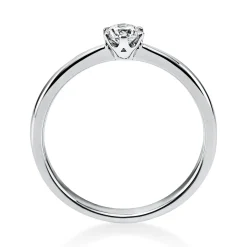 Solitär Ring Damenring 750 Gold Weißgold Diamant Brillant 0,20 Ct. 6er-Krappe