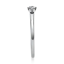 Solitär Ring Damenring 750 Gold Weißgold Diamant Brillant 0,10 Ct. 6er-Krappe