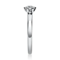 Solitär Ring Damenring 750 Gold Weißgold Diamant Brillant 0,40 Ct. 6er-Krappe