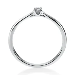 Solitär Ring Damenring 750 Gold Weißgold Diamant Brillant 0,10 Ct. 4er-Krappe