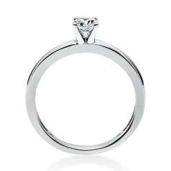 Solitär Ring Damenring 585 Gold Weißgold Diamant Brillant 0,30 Ct. 4er-Krappe