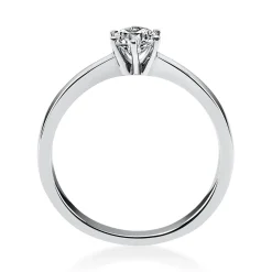 Solitär Ring Damenring 585 Gold Weißgold Diamant Brillant 0,40 Ct. 6er-Krappe
