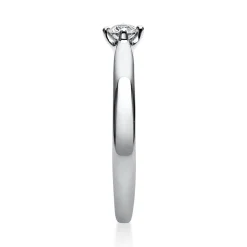 Solitär Ring Damenring 750 Gold Weißgold mit Diamant Brillant 0,15 Ct 4er-Krappe