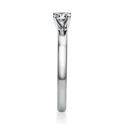 Solitär Ring Damenring 585 Gold Weißgold mit Diamant Brillant 0,25 Ct 4er-Krappe