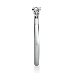 Solitär Ring Damenring 750 Gold Weißgold mit Diamant Brillant 0,15 Ct 4er-Krappe