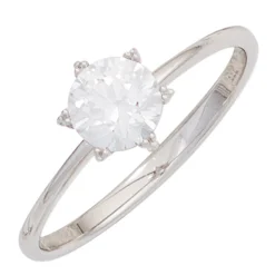 Solitär Ring Damenring mit Zirkonia weiß 333 Gold Weißgold Fingerschmuck
