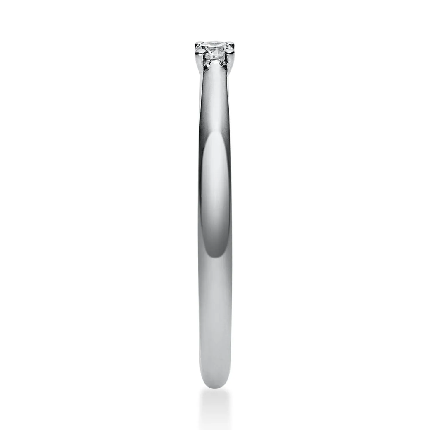 Solitär Ring Damenring 950 Platin Diamant Brillant 0,05 Ct 4er-Krappe B: 1,7mm