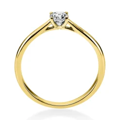 Solitär Ring 585 Gold Gelbgold Diamant Brillant 0,25 Ct 4er-Krappe B: 1,9mm