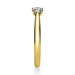 Solitär Ring 585 Gold Gelbgold Diamant Brillant 0,25 Ct 4er-Krappe B: 1,9mm