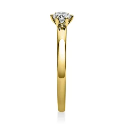Solitär Ring 585 Gold Gelbgold Diamant Brillant 0,25 Ct 6er-Krappe B: 1,7mm