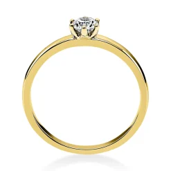 Solitär Ring 585 Gold Gelbgold Diamant Brillant 0,25 Ct 6er-Krappe B: 1,7mm