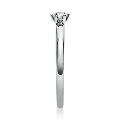 Solitär Ring 950 Platin Brillant 0,15 Ct B: 10,6mm, H: 10,5mm, S: 2,8mm