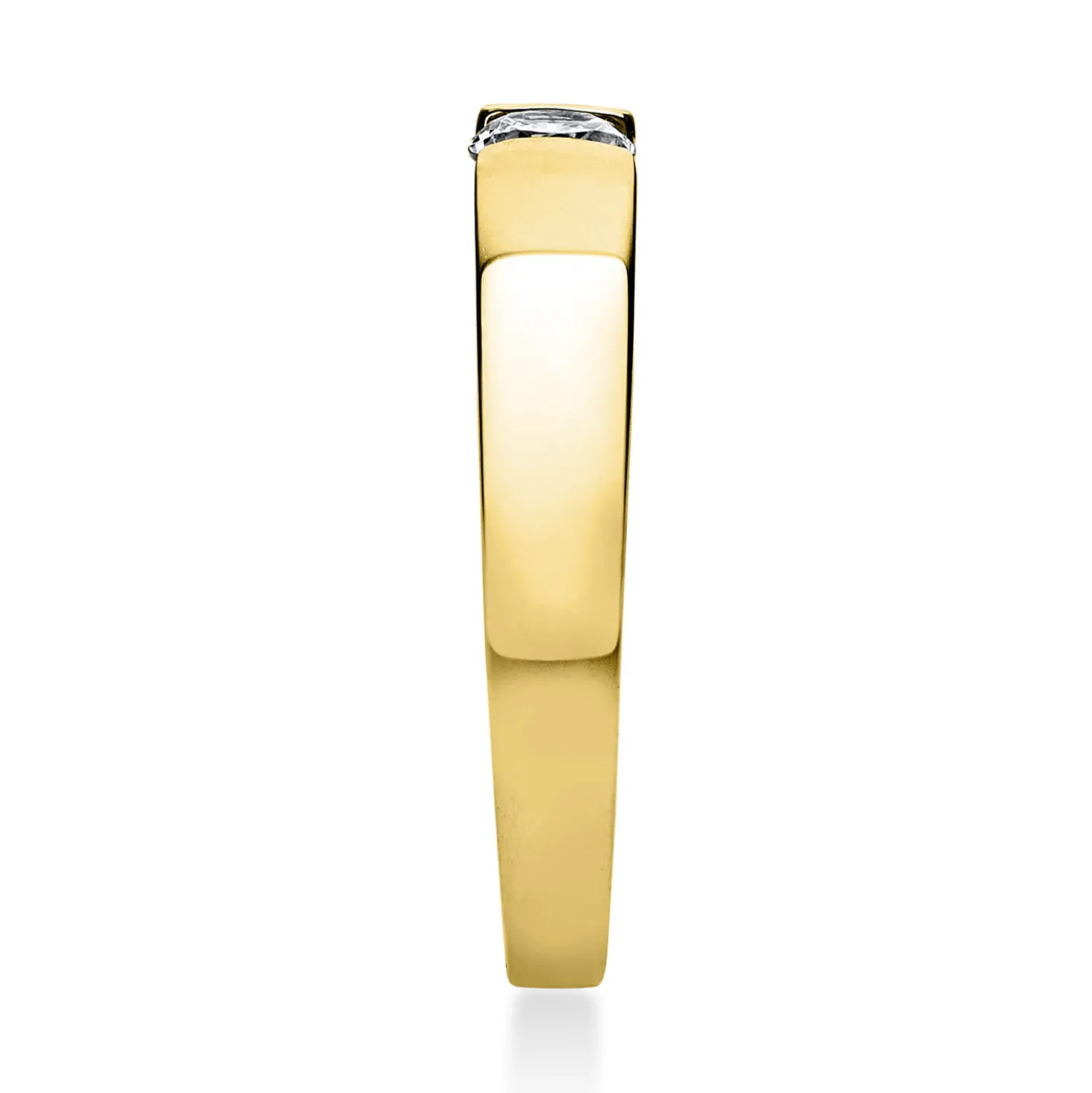 Solitär Ring Spannring aus 750 Gold Gelbgold mit Diamant Brillant 0,25 Ct.