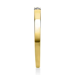 Solitär Ring Spannring aus 585 Gold Gelbgold mit Diamant Brillant 0,05 Ct.