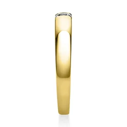 Solitär Ring Spannring aus 750 Gold Gelbgold mit Diamant Brillant 0,15 Ct.