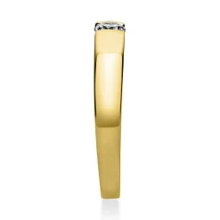 Solitär Ring Spannring aus 750 Gold Gelbgold mit Diamant Brillant 0,20 Ct.
