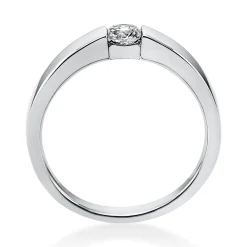 Solitär Ring Spannring aus 585 Gold Weißgold mit Diamant Brillant 0,20 Ct.