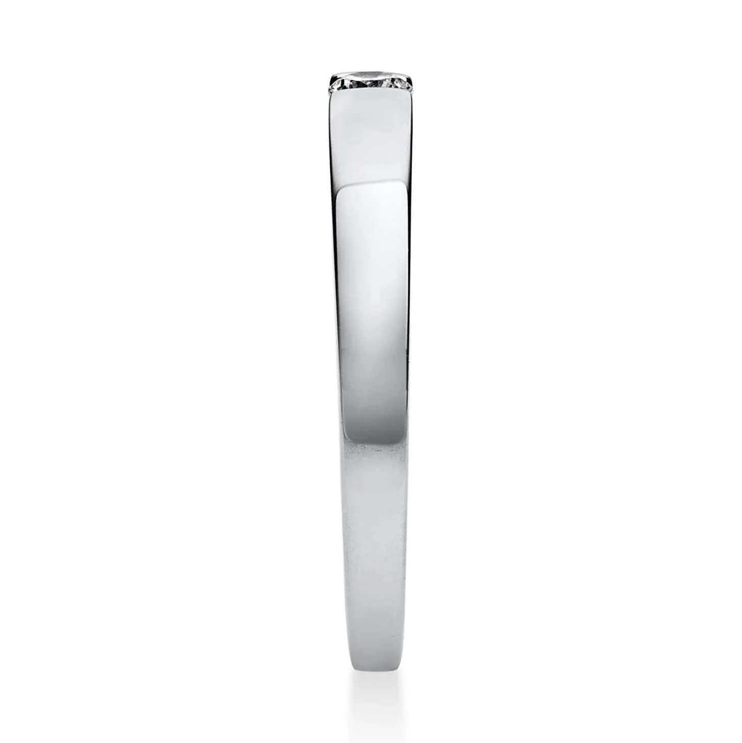 Solitär Ring Spannring aus 950 Platin mit Diamant Brillant 0,10 Ct.