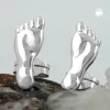 Stecker Ohrstecker Ohrschmuck, Füße glänzend, 925 Silber, Damen