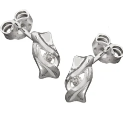 Stecker Ohrstecker Ohrschmuck mit Zirkonia, echtes 925 Silber, Damen
