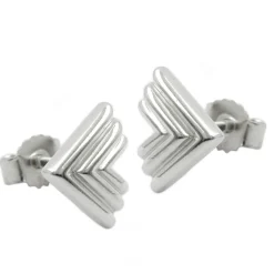 Stecker Ohrstecker Ohrschmuck, Winkel 3 fach, 925 Silber, Damen