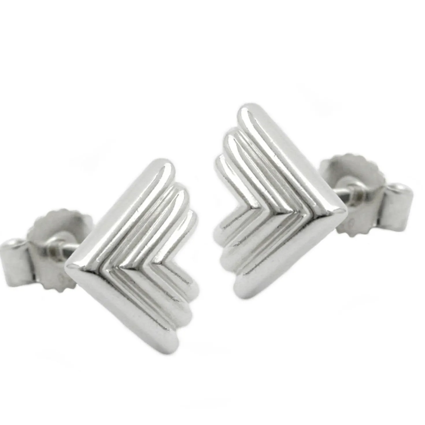 Stecker Ohrstecker Ohrschmuck, Winkel 3 fach, 925 Silber, Damen