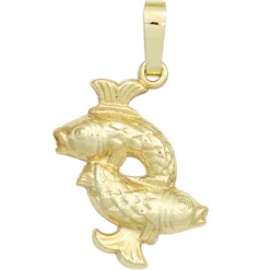 Sternzeichen Anhänger 11,1x17,8mm Fische 333 Gold Gelbgold Einhänger Damen