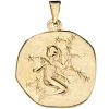 Sternzeichen Jungfrau - Anhänger 19,3x22,3mm aus 333 Gold Gelbgold Unisex