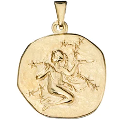 Sternzeichen Jungfrau - Anhänger 19,3x22,3mm aus 333 Gold Gelbgold Unisex