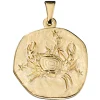 Sternzeichen Krebs - Anhänger 19,3x22,3mm aus 333 Gold Gelbgold Unisex