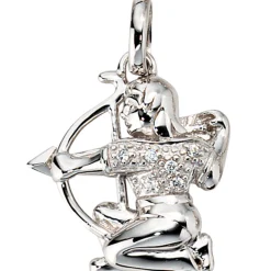 Sternzeichen Schütze Anhänger 17,6x20mm mit Zirkonia 925 Silber rhodiniert Damen