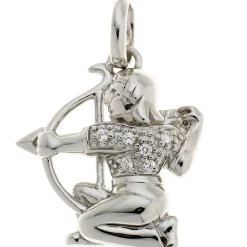 Sternzeichen Schütze Anhänger 17,6x20mm mit Zirkonia 925 Silber rhodiniert Damen
