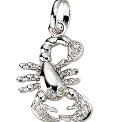 Sternzeichen Skorpion Anhänger 12,8x19,7mm mit Zirkonia 925 Silber rhodiniert