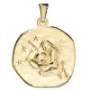 Sternzeichen Wassermann Anhänger 19,3x22,3mm aus 333 Gold Gelbgold Unisex