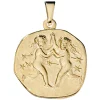 Sternzeichen Zwilling Zwillinge - Anhänger 19,3x22,3mm aus 333 Gold Unisex