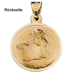 Stier - Ketten Anhänger Goldanhänger 333 Gold rund Halsschmuck Unisex