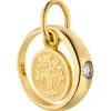 Taufring Anhänger Lebensbaum 333 Gold Gelbgold mattiert mit Zirkonia Ø 10,2mm