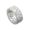 Taufring Anhänger 9x3mm mit viel Zirkonia weiß 925 Sterling Silber Taufe Baby