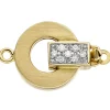 Verschluss Schließe Diamanten 0.1Ct & 585 Gelbgold Goldverschluss