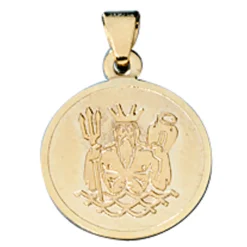 Wassermann Ketten Anhänger Goldanhänger 333 Gold rund Halsschmuck Unisex
